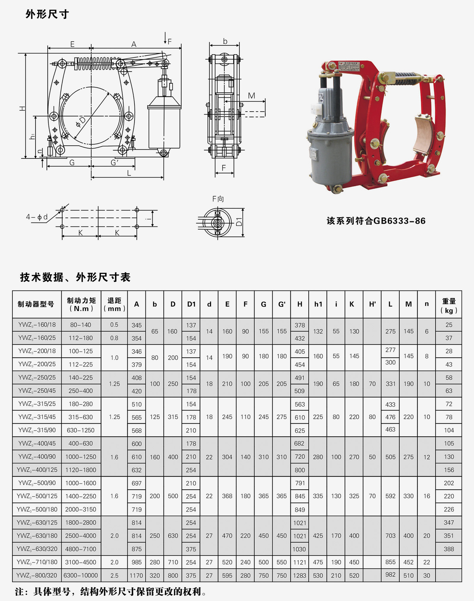 YWZ8電力液壓鼓式制動(dòng)器